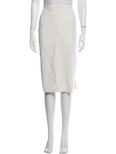 Pre-owned Max Mara Virgin Wool Midi Length Skirt In Neutrals