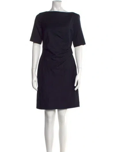 Pre-owned Max Mara Virgin Wool Mini Dress In Black