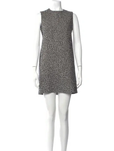 Pre-owned Max Mara Virgin Wool Mini Dress In Black