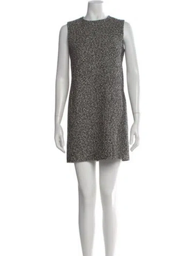 Pre-owned Max Mara Virgin Wool Mini Dress In Black