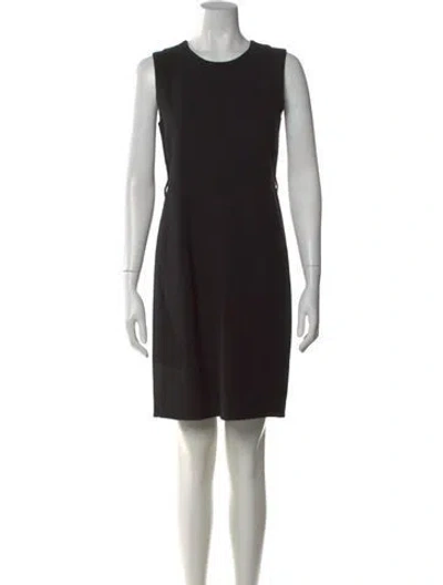 Pre-owned Max Mara Virgin Wool Mini Dress In Black