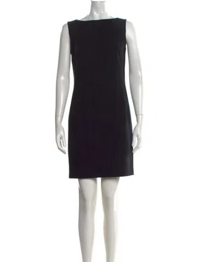 Pre-owned Max Mara Virgin Wool Mini Dress In Black