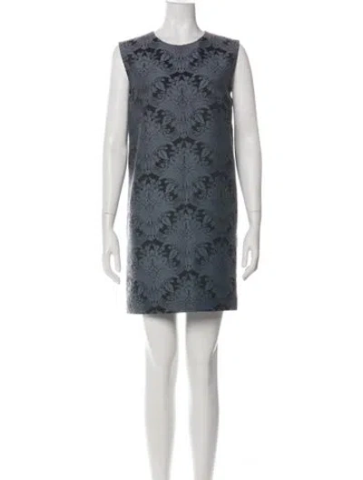 Pre-owned Max Mara Virgin Wool Mini Dress In Green