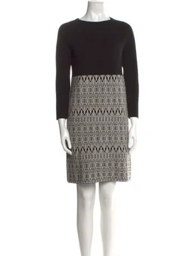 Pre-owned Max Mara Virgin Wool Mini Dress In Multi