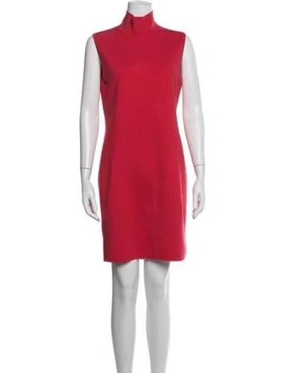 Pre-owned Max Mara Virgin Wool Mini Dress In Pink