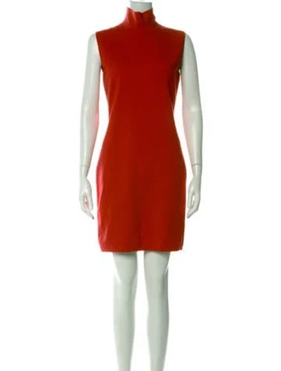 Pre-owned Max Mara Virgin Wool Mini Dress W/ Tags In Red