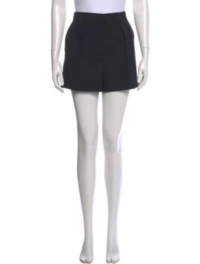 Pre-owned Max Mara Virgin Wool Mini Shorts In Black