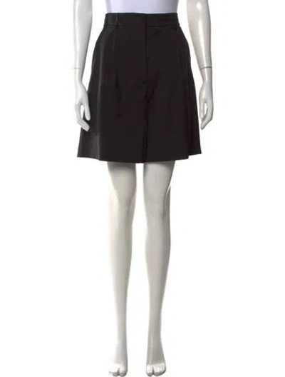 Pre-owned Max Mara Virgin Wool Mini Shorts W/ Tags In Black