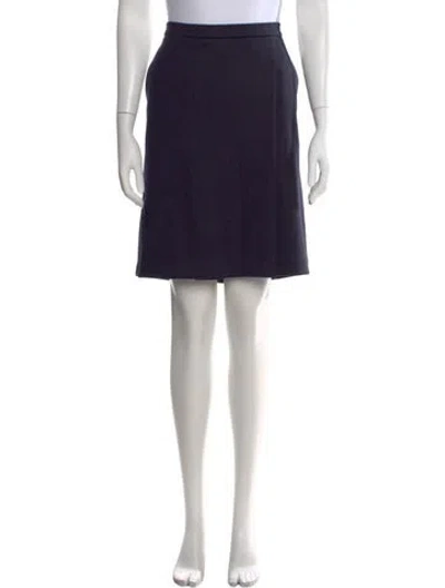 Pre-owned Max Mara Virgin Wool Mini Skirt In Black