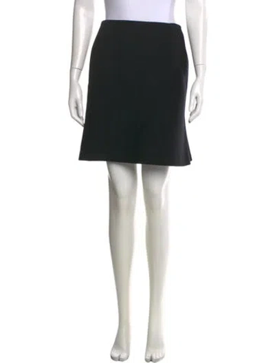 Pre-owned Max Mara Virgin Wool Mini Skirt In Black