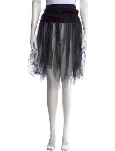 Pre-owned Max Mara Virgin Wool Mini Skirt In Black