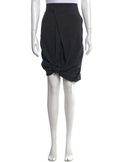 Pre-owned Max Mara Virgin Wool Mini Skirt In Black