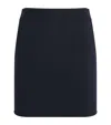 Max Mara Virgin Wool Mini Skirt In Blue