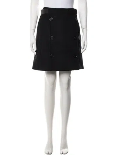 Pre-owned Max Mara Virgin Wool Mini Skirt In Blue