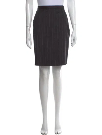 Pre-owned Max Mara Virgin Wool Mini Skirt In Gray