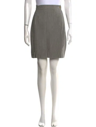 Pre-owned Max Mara Virgin Wool Mini Skirt In Gray