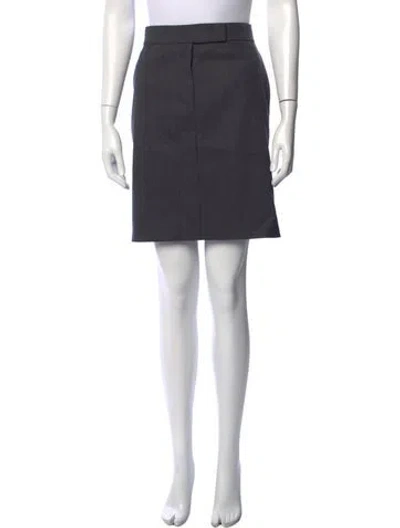 Pre-owned Max Mara Virgin Wool Mini Skirt In Grey