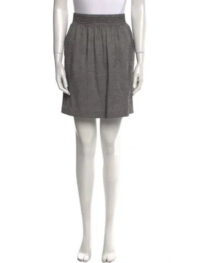 Pre-owned Max Mara Virgin Wool Mini Skirt In Neutral