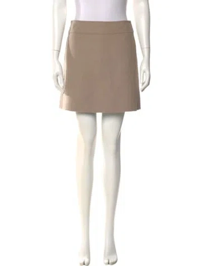 Pre-owned Max Mara Virgin Wool Mini Skirt In Neutral
