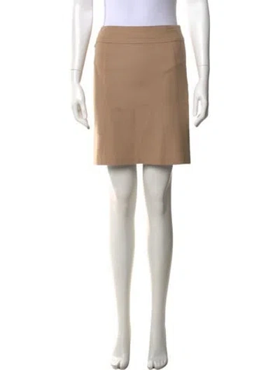 Pre-owned Max Mara Virgin Wool Mini Skirt In Neutrals