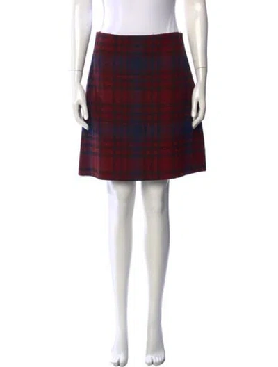 Pre-owned Max Mara Virgin Wool Mini Skirt In Red