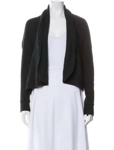 Pre-owned Max Mara Virgin Wool Mock Neck Sweater In Gray