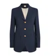 Max Mara Virgin Wool-mohair Single-breasted Blazer In Blue