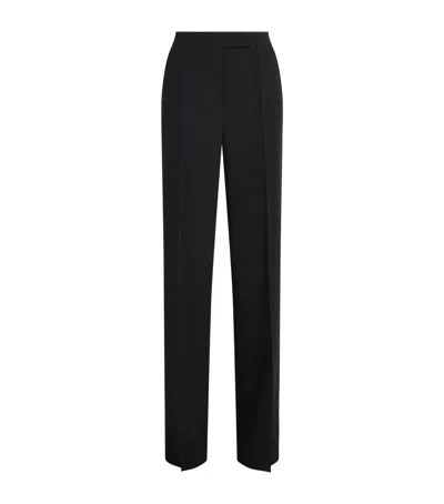 Max Mara Mid-rise Straight-leg Trousers In Black