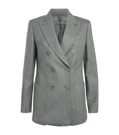 Max Mara Virgin Wool Palomba Blazer In Green