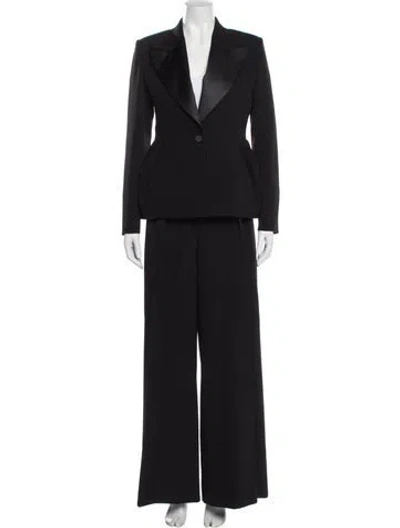 Pre-owned Max Mara Virgin Wool Pant Set In Blue