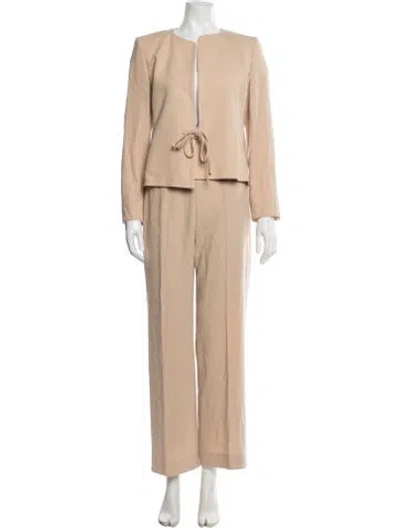 Pre-owned Max Mara Virgin Wool Pant Set In Neutral