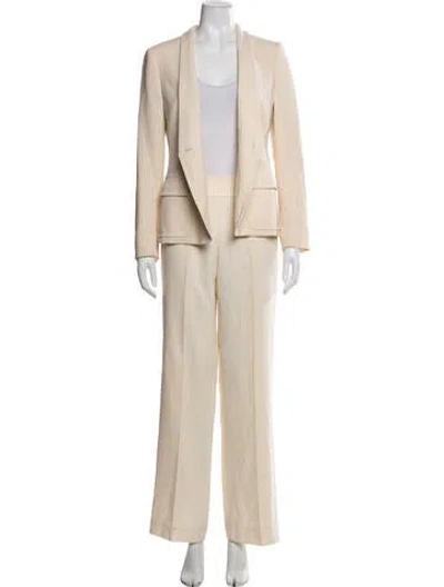 Pre-owned Max Mara Virgin Wool Pant Set In Neutrals