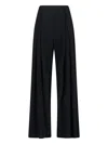 Max Mara Virgin Wool Pants In Black