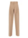 Max Mara Virgin Wool Pants In Brown