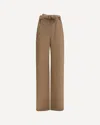 Max Mara Beige Fleece Wool Casual Pants In Brown