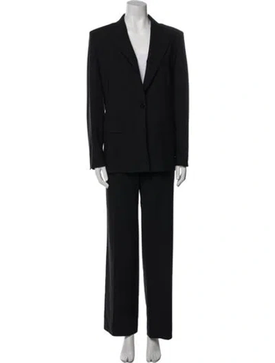 Pre-owned Max Mara Virgin Wool Pantsuit In Black