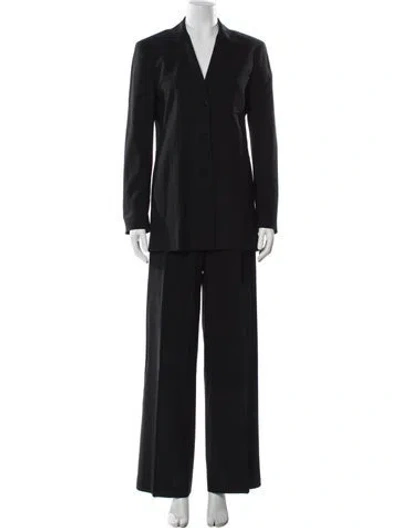 Pre-owned Max Mara Virgin Wool Pantsuit In Black