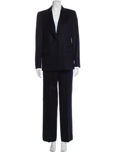 Pre-owned Max Mara Virgin Wool Pantsuit In Black