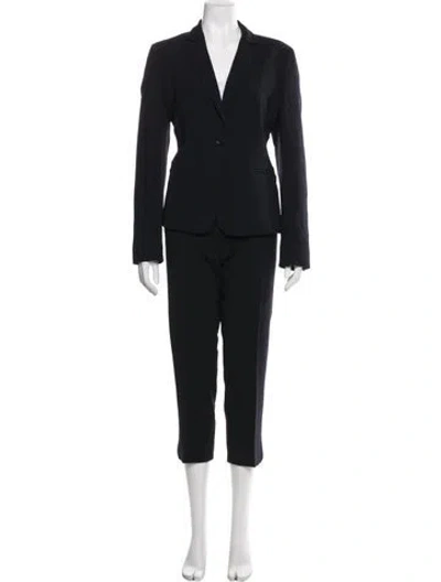 Pre-owned Max Mara Virgin Wool Pantsuit In Black
