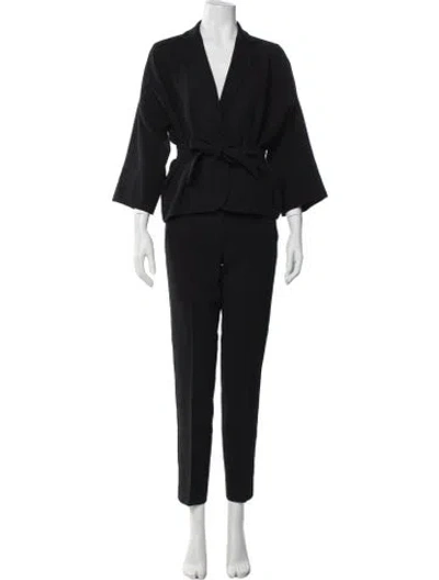 Pre-owned Max Mara Virgin Wool Pantsuit In Black