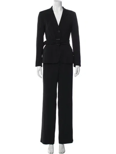 Pre-owned Max Mara Virgin Wool Pantsuit In Black