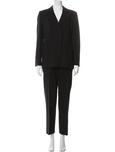 Pre-owned Max Mara Virgin Wool Pantsuit In Black