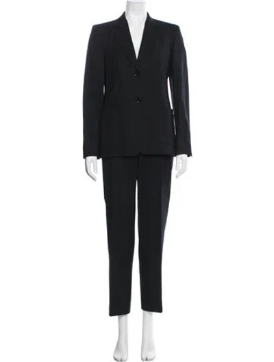 Pre-owned Max Mara Virgin Wool Pantsuit In Black