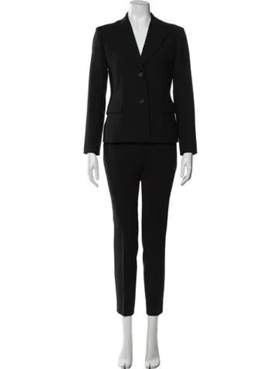 Pre-owned Max Mara Virgin Wool Pantsuit In Black