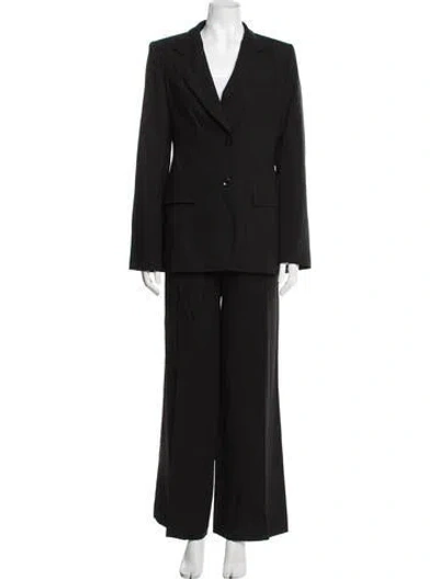 Pre-owned Max Mara Virgin Wool Pantsuit In Black
