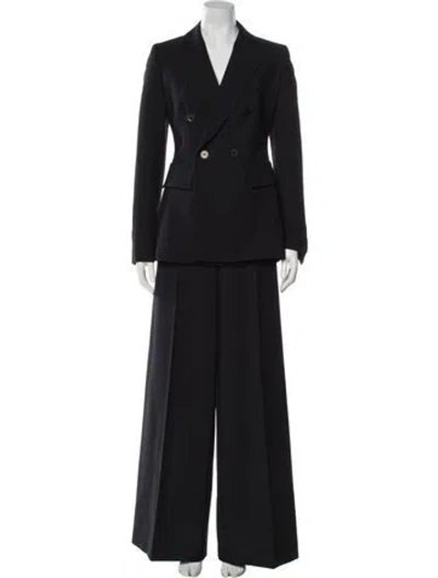 Pre-owned Max Mara Virgin Wool Pantsuit In Blue