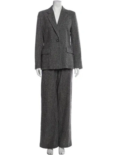 Pre-owned Max Mara Virgin Wool Pantsuit In Gray