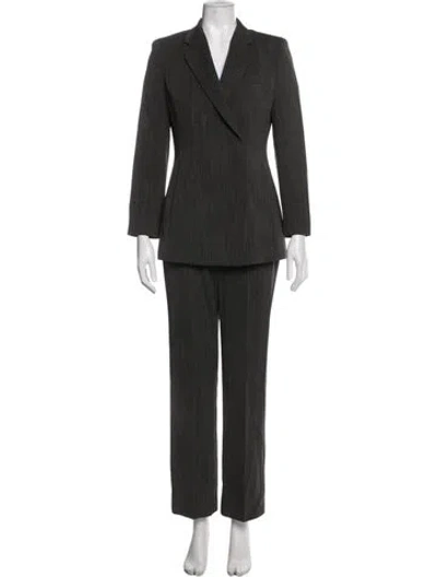 Pre-owned Max Mara Virgin Wool Pantsuit In Grey