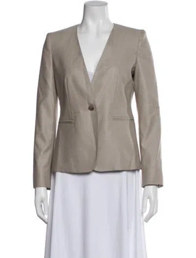 Pre-owned Max Mara Virgin Wool Pantsuit In Neutral