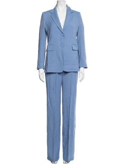 Pre-owned Max Mara Virgin Wool Pantsuit W/ Tags In Blue